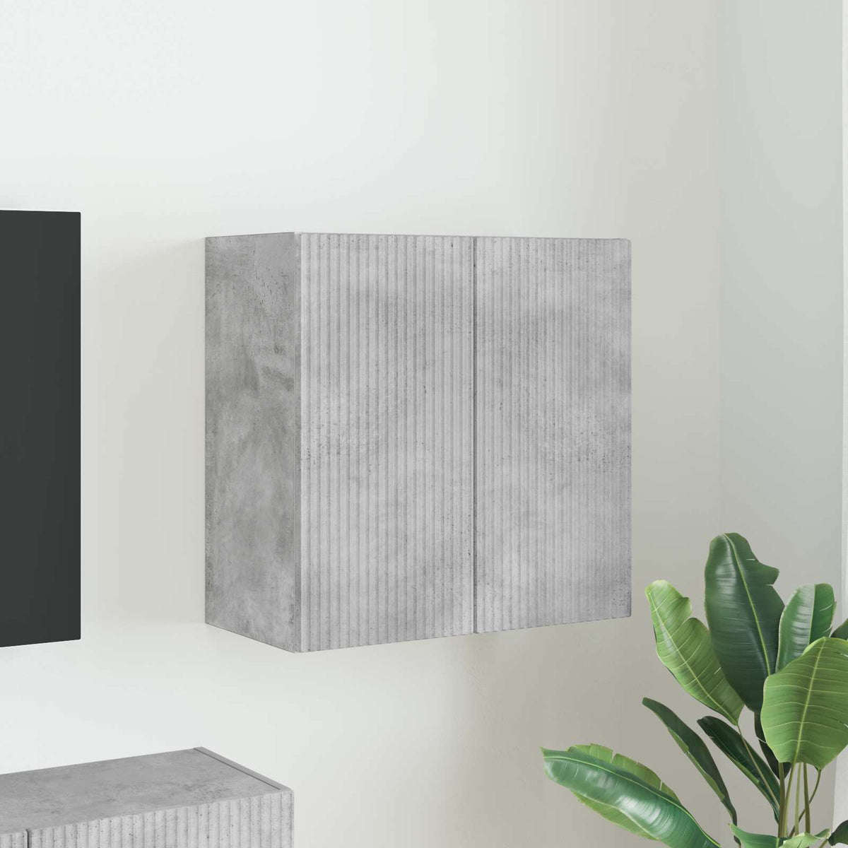 TV Wall Cabinet 59.5 x 31 x 60 cm Concrete Grey Engineered Wood