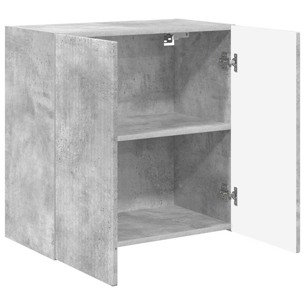 TV Wall Cabinet Concrete Grey 59.5 x 31 x 60 cm Engineered Wood