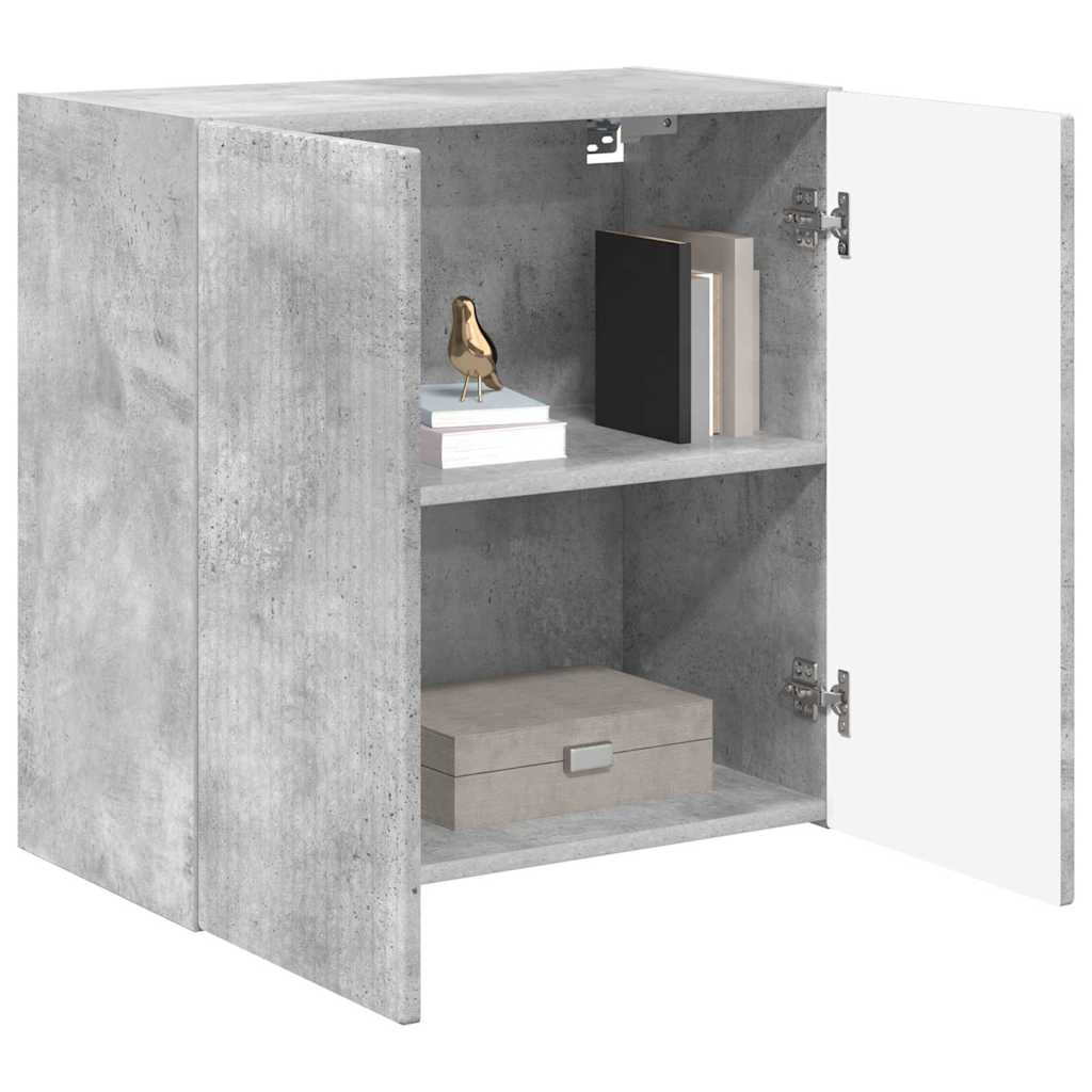 TV Wall Cabinet Concrete Grey 59.5 x 31 x 60 cm Engineered Wood