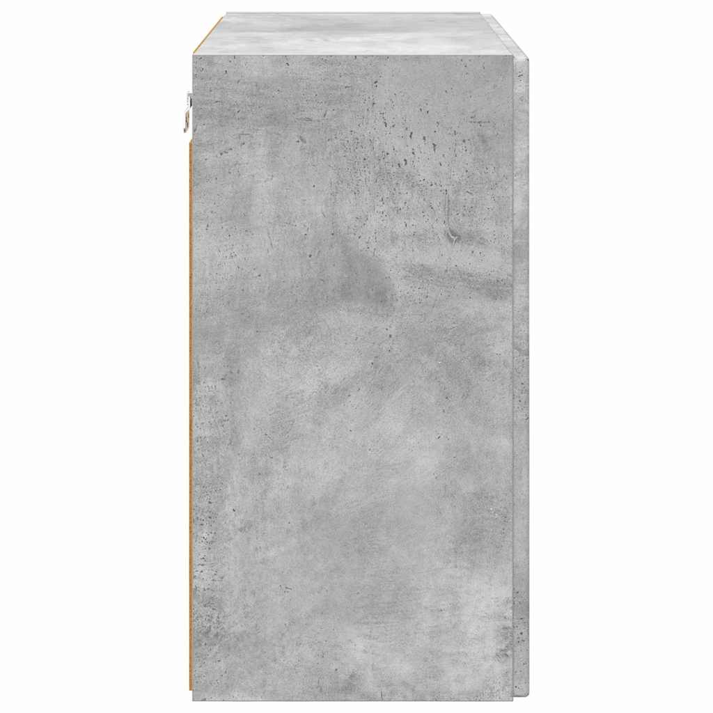 TV Wall Cabinet Concrete Grey 59.5 x 31 x 60 cm Engineered Wood