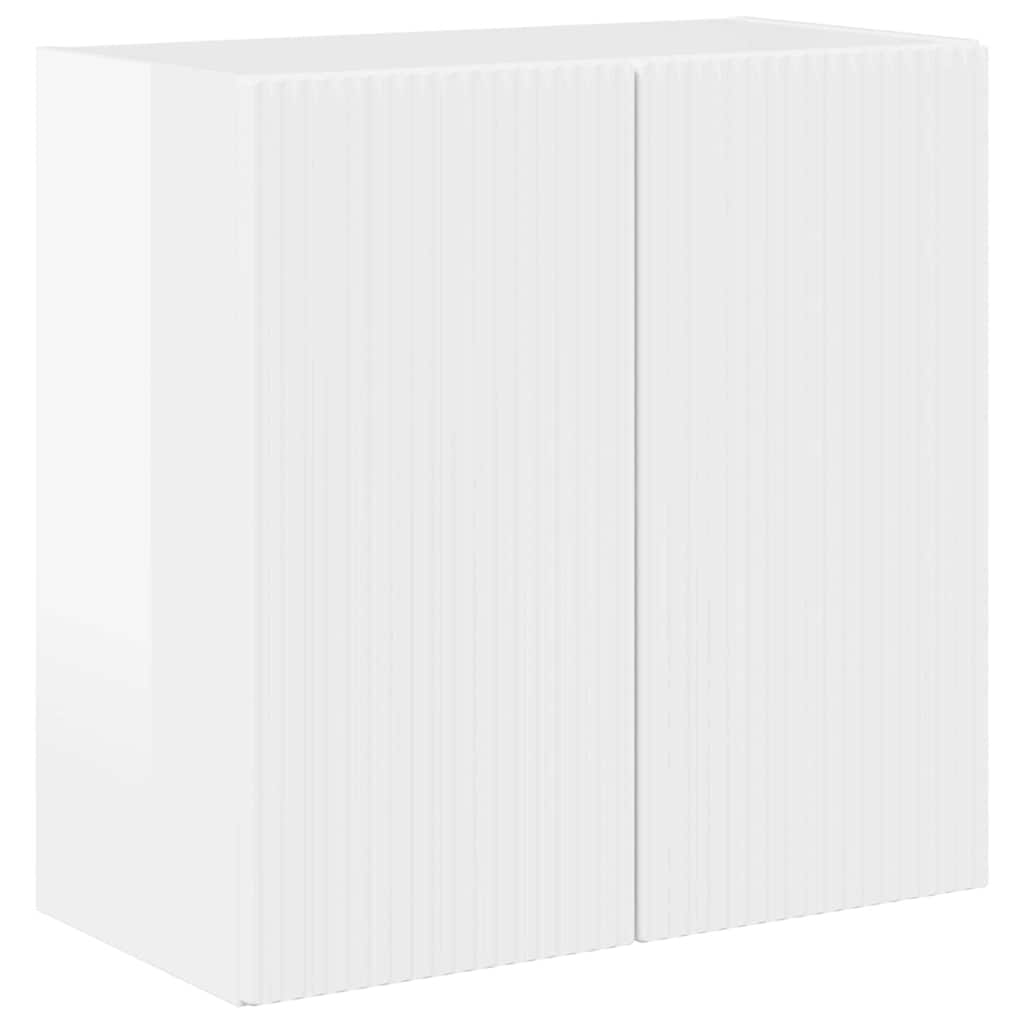 TV Wall Cabinet Wall-mounted High Gloss White 59.5 x 31 x 60 cm