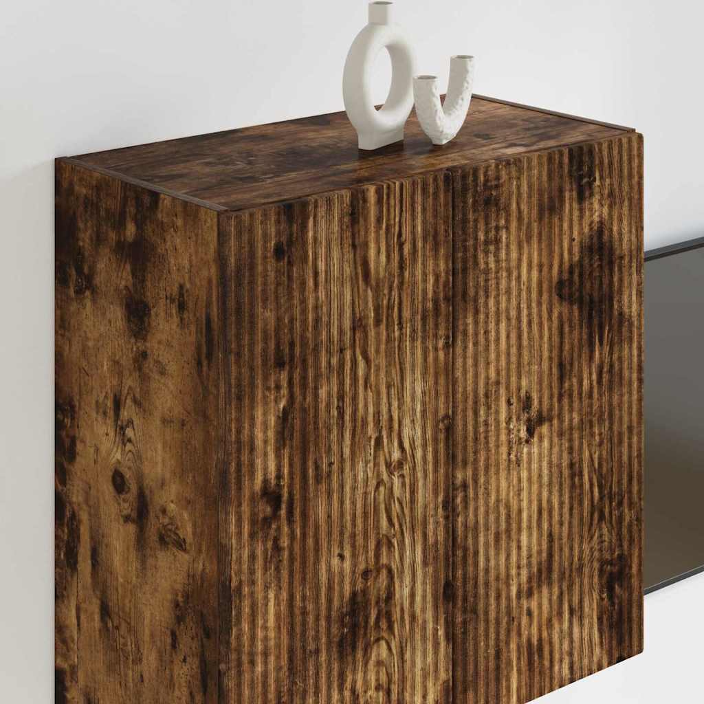 TV Wall Cabinet Smoked Oak 59.5 x 31 x 60 cm Engineered Wood