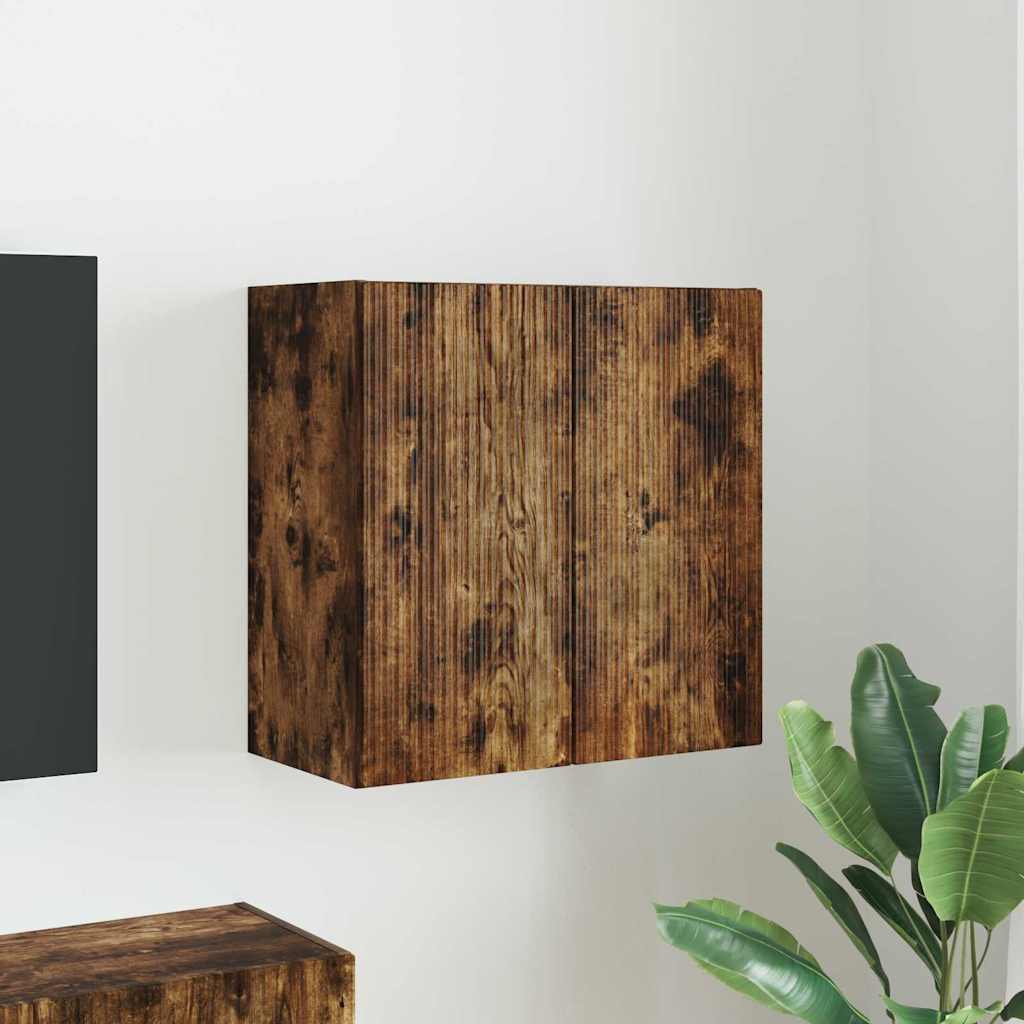 TV Wall Cabinet Smoked Oak 59.5 x 31 x 60 cm Engineered Wood