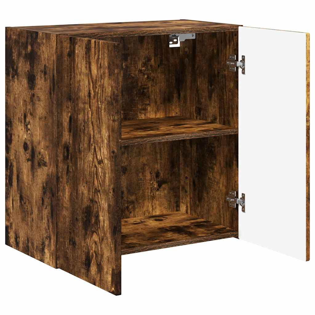 TV Wall Cabinet Smoked Oak 59.5 x 31 x 60 cm Engineered Wood