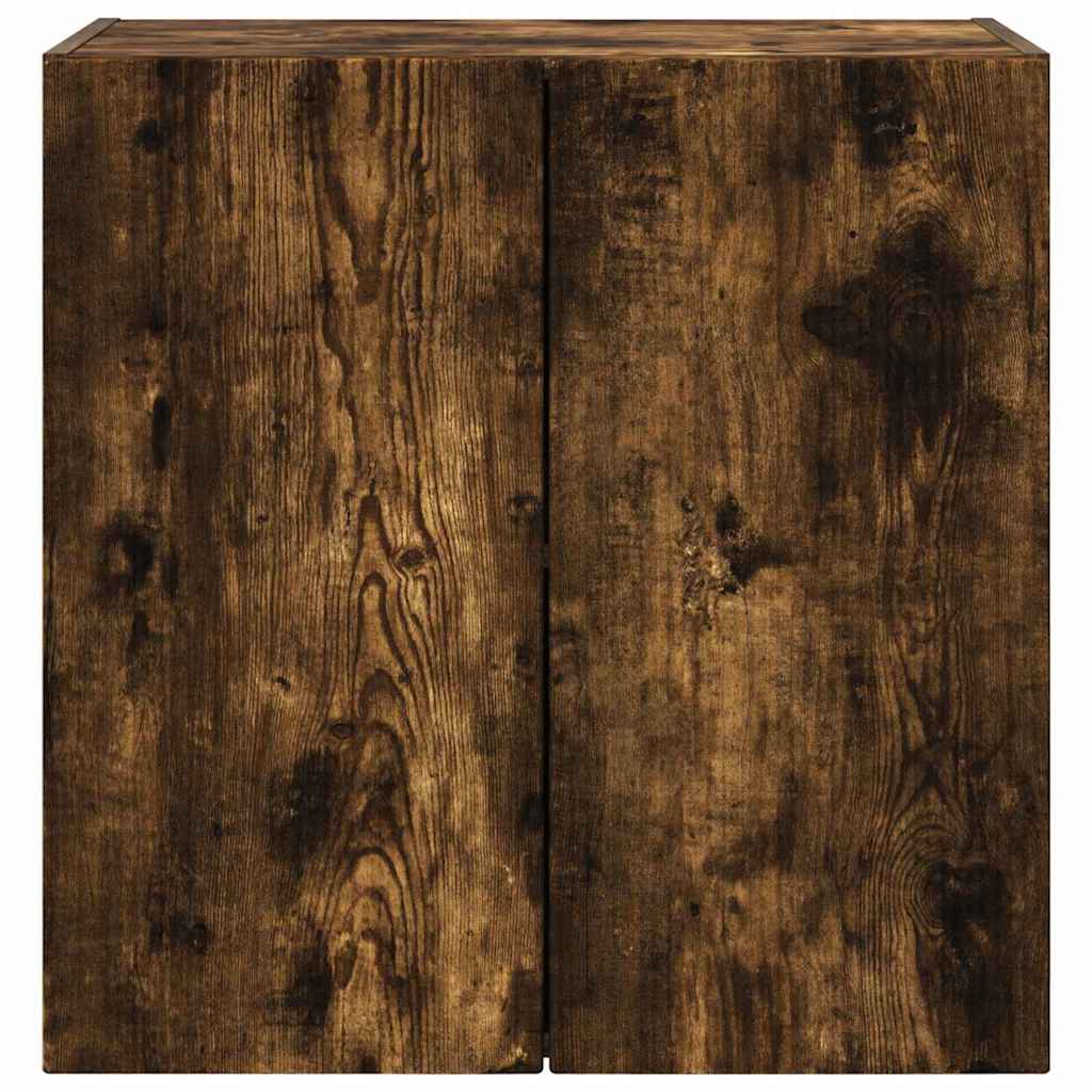 TV Wall Cabinet Smoked Oak 59.5 x 31 x 60 cm Engineered Wood