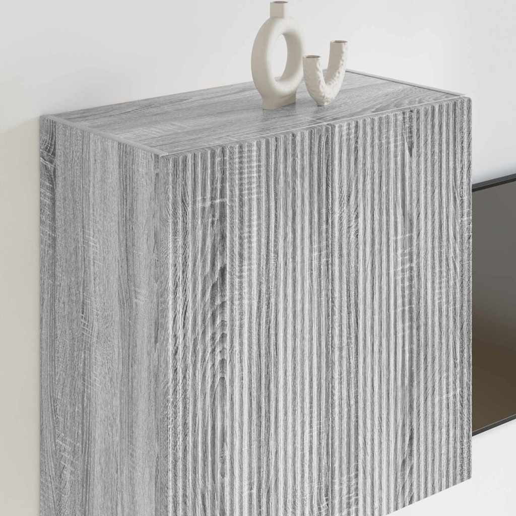 TV Wall Cabinet Grey Sonoma 59.5 x 31 x 60 cm Engineered Wood