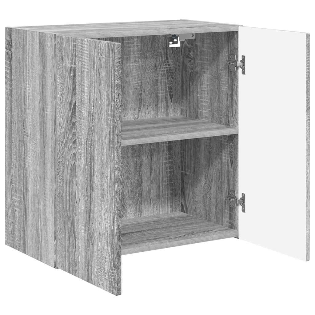 TV Wall Cabinet Grey Sonoma 59.5 x 31 x 60 cm Engineered Wood