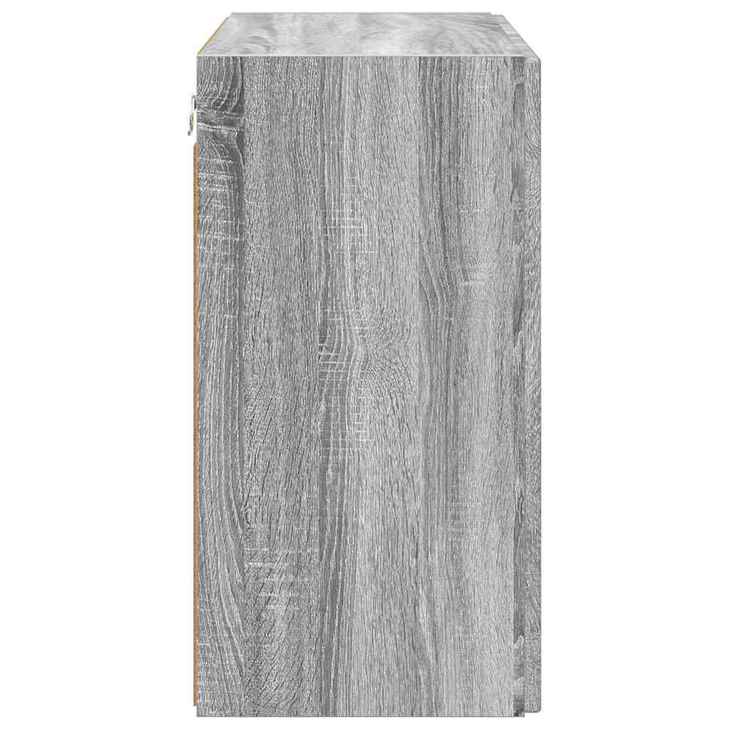 TV Wall Cabinet Grey Sonoma 59.5 x 31 x 60 cm Engineered Wood