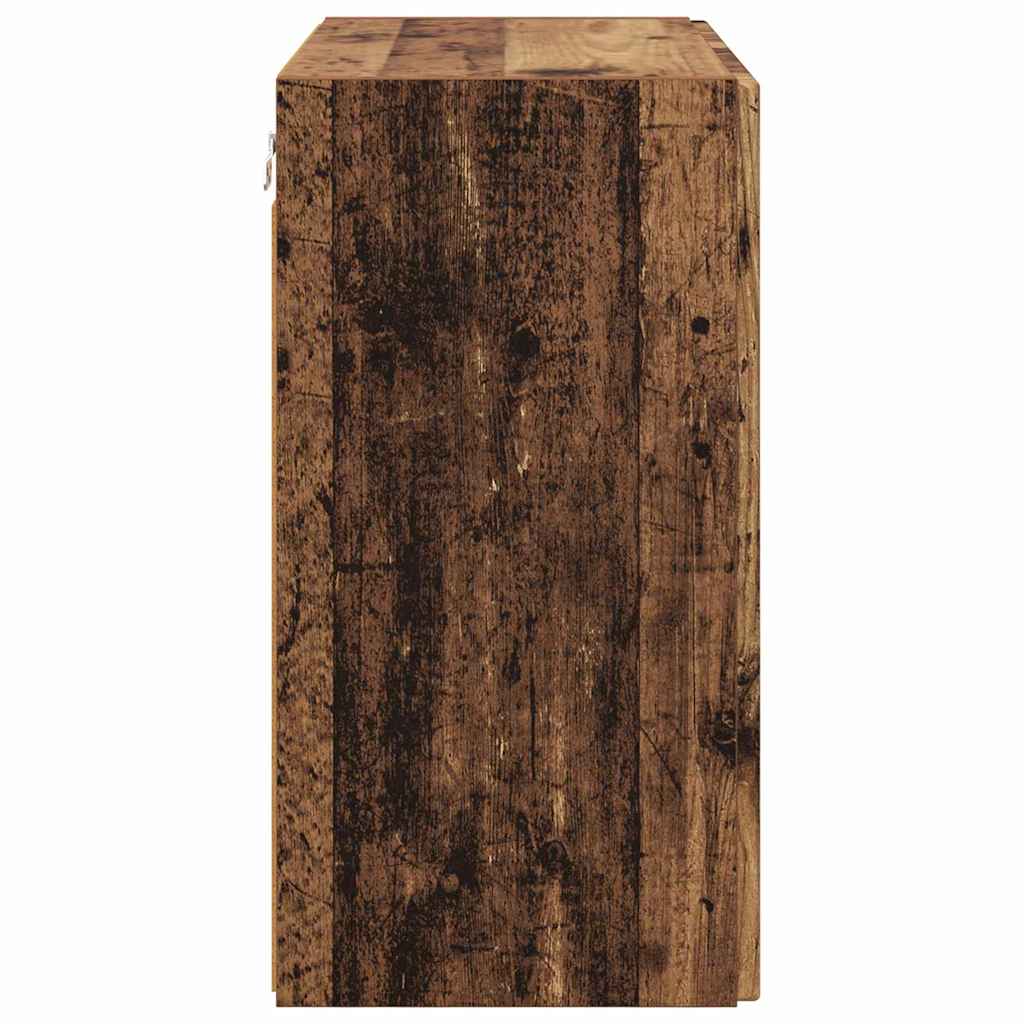 TV Wall Cabinet Old Wood 59.5 x 31 x 60 cm Engineered Wood
