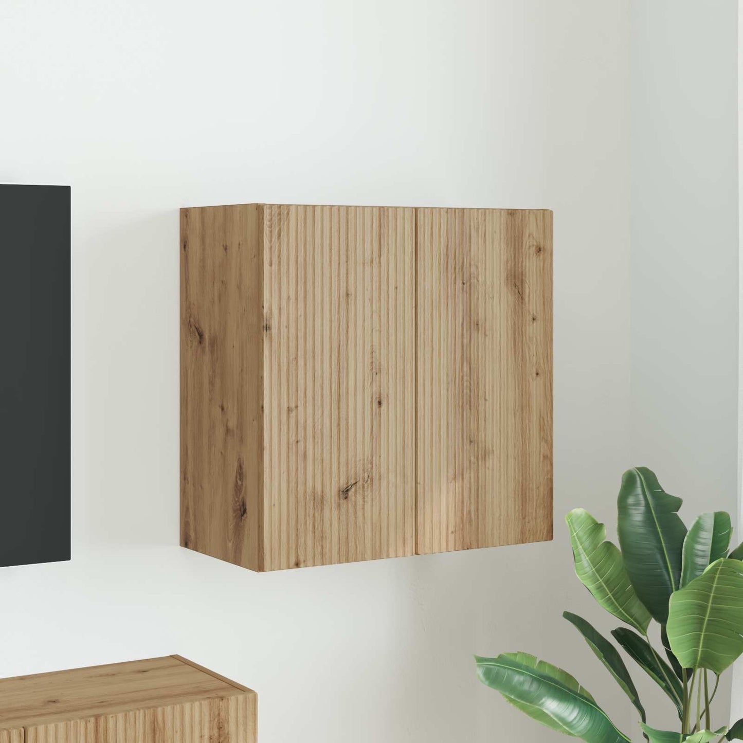 TV Wall Cabinet 59.5 x 31 x 60 cm Artisan Oak Engineered Wood