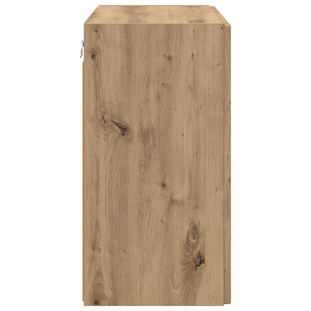TV Wall Cabinet Artisan Oak 59.5 x 31 x 60 cm Engineered Wood