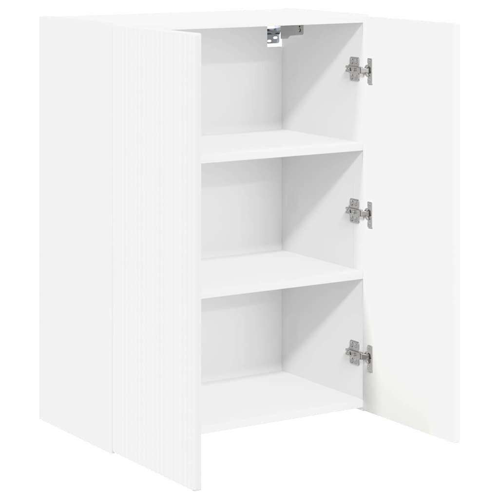TV Wall Cabinet White 59.5 x 31 x 80 cm Engineered Wood