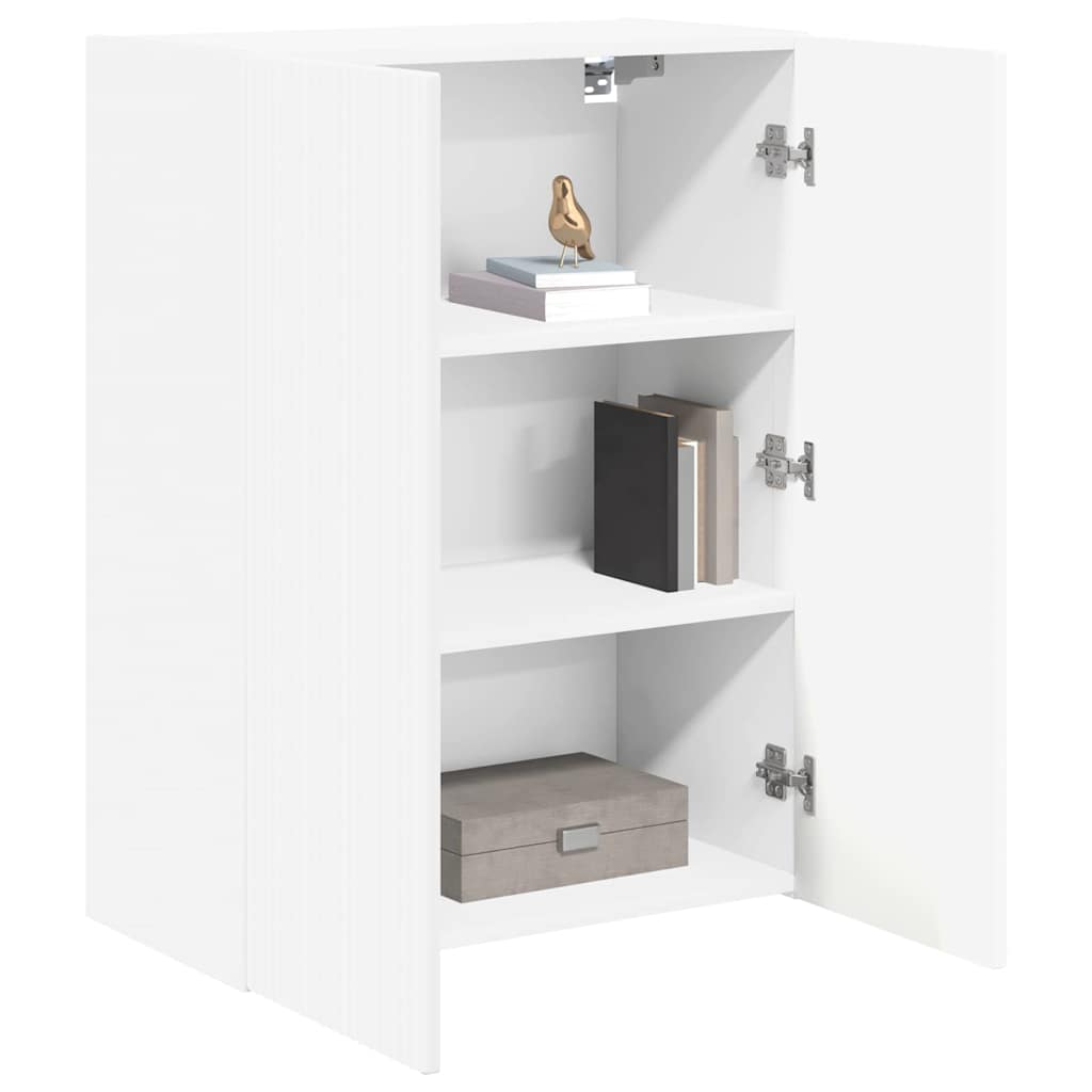 TV Wall Cabinet White 59.5 x 31 x 80 cm Engineered Wood