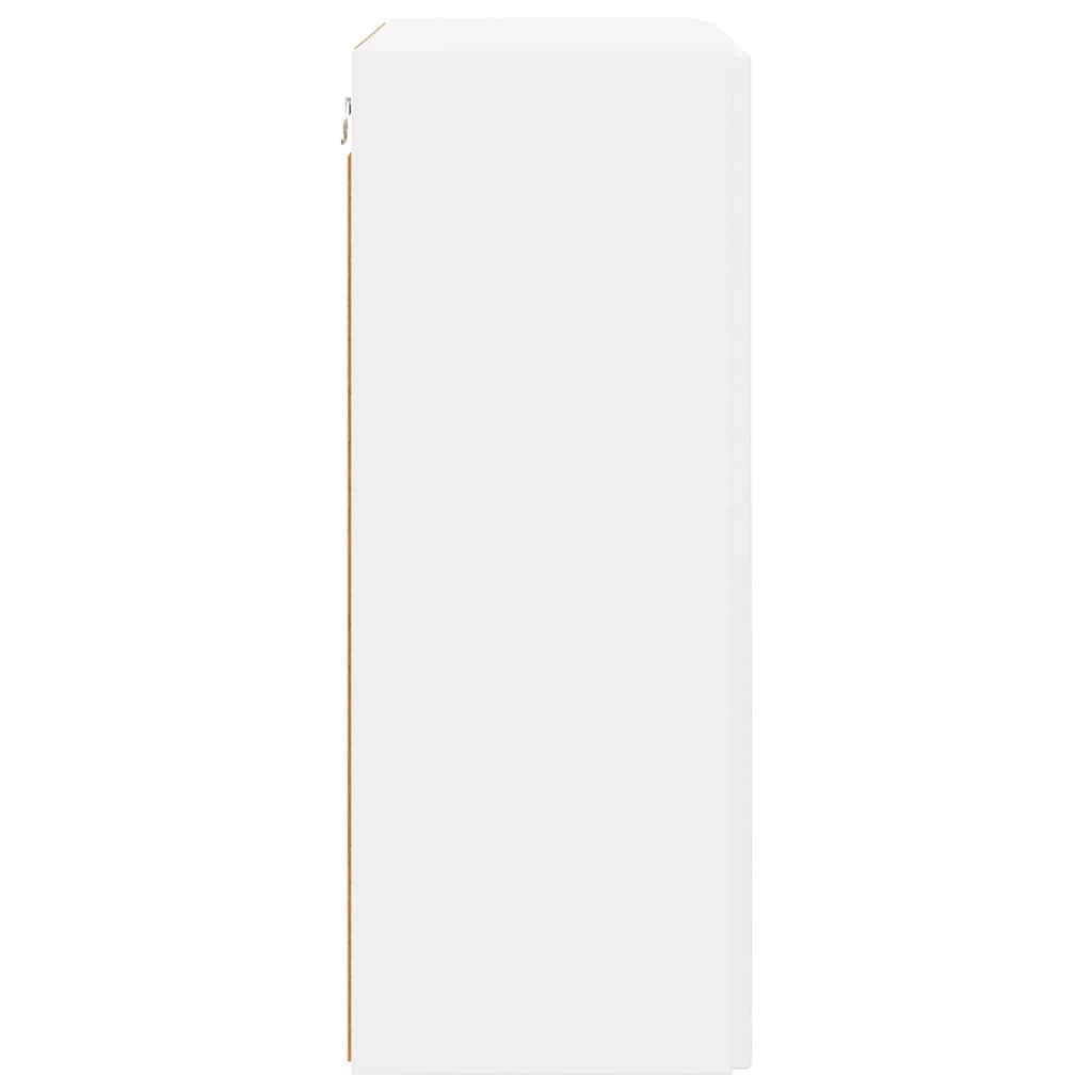 TV Wall Cabinet White 59.5 x 31 x 80 cm Engineered Wood