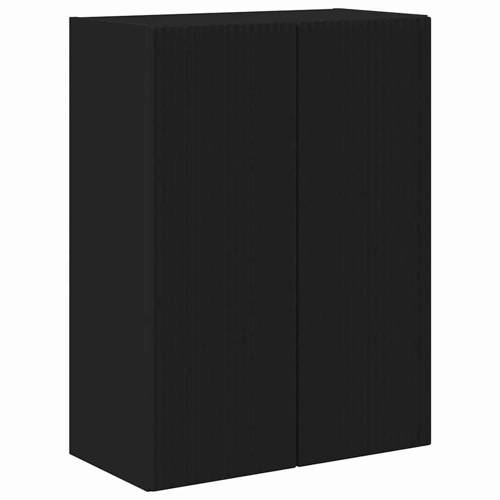 TV Wall Cabinet Black 59.5 x 31 x 80 cm Engineered Wood