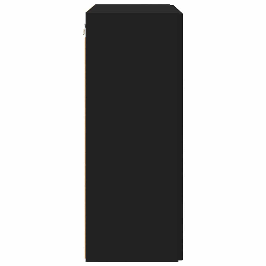 TV Wall Cabinet Black 59.5 x 31 x 80 cm Engineered Wood