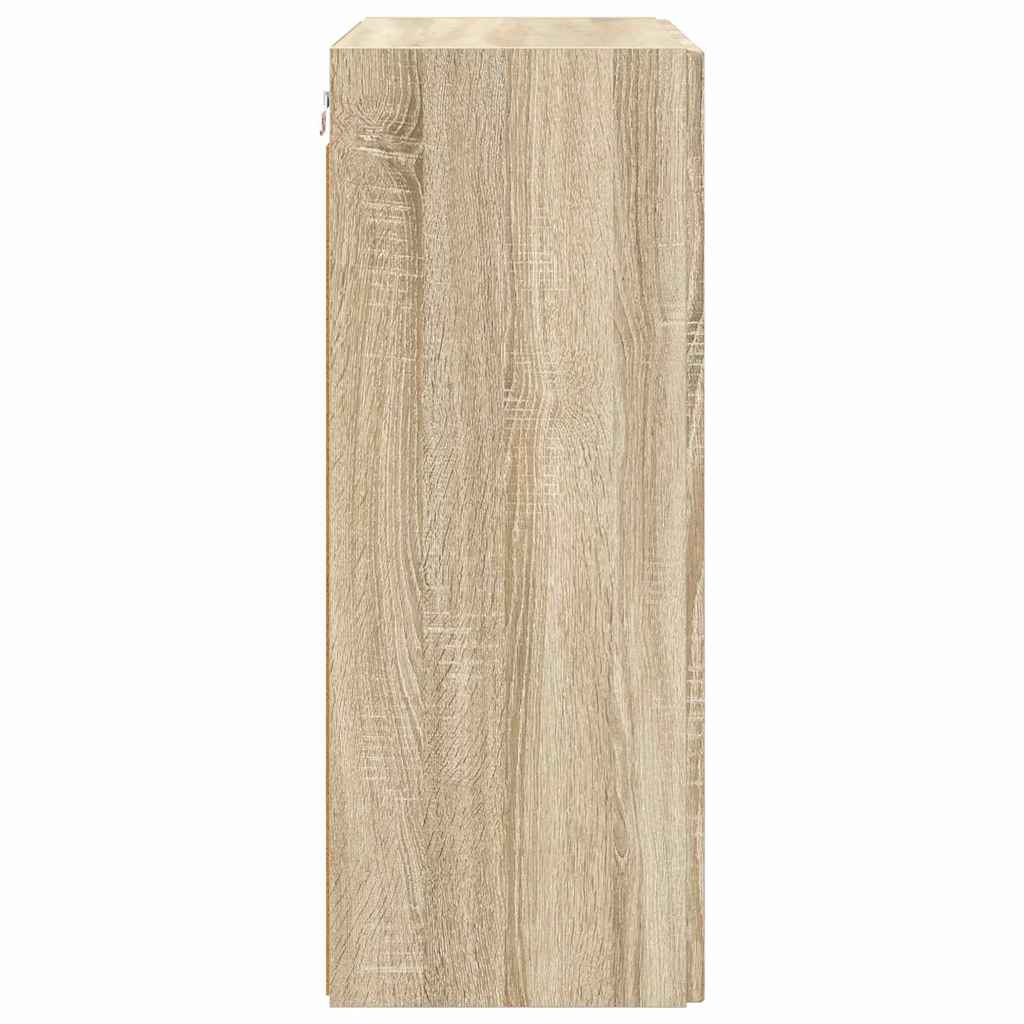 TV Wall Cabinet Sonoma Oak 59.5 x 31 x 80 cm Engineered Wood