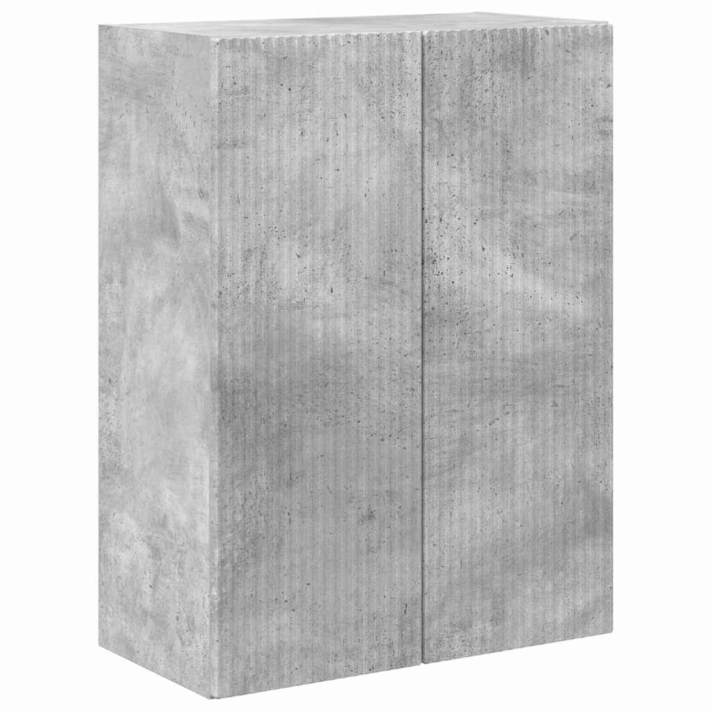 TV Wall Cabinet Concrete Grey 59.5 x 31 x 80 cm Engineered Wood
