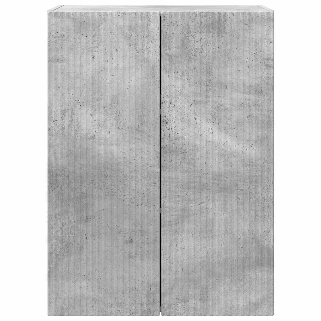 TV Wall Cabinet Concrete Grey 59.5 x 31 x 80 cm Engineered Wood
