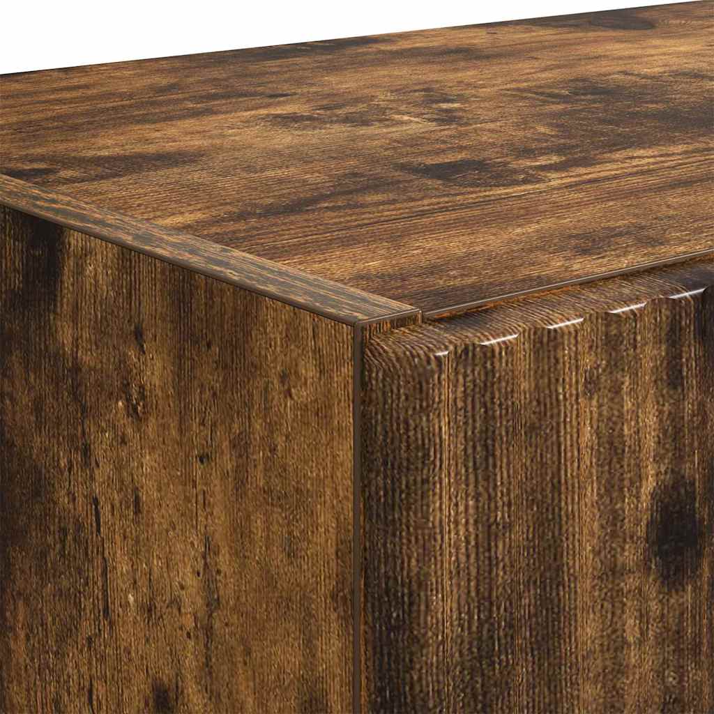 TV Wall Cabinet Smoked Oak 59.5 x 31 x 80 cm Engineered Wood