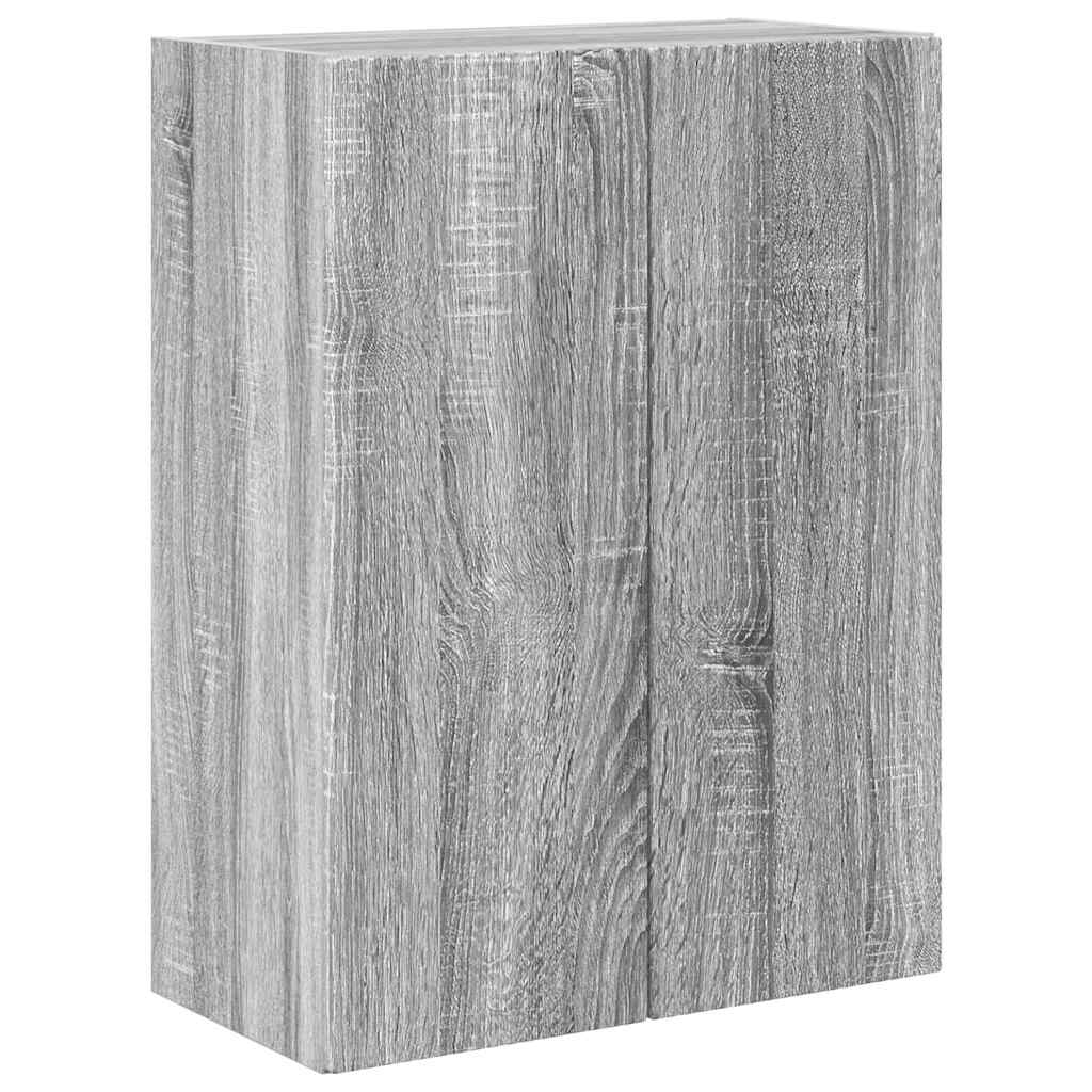 TV Wall Cabinet Grey Sonoma 59.5 x 31 x 80 cm Engineered Wood