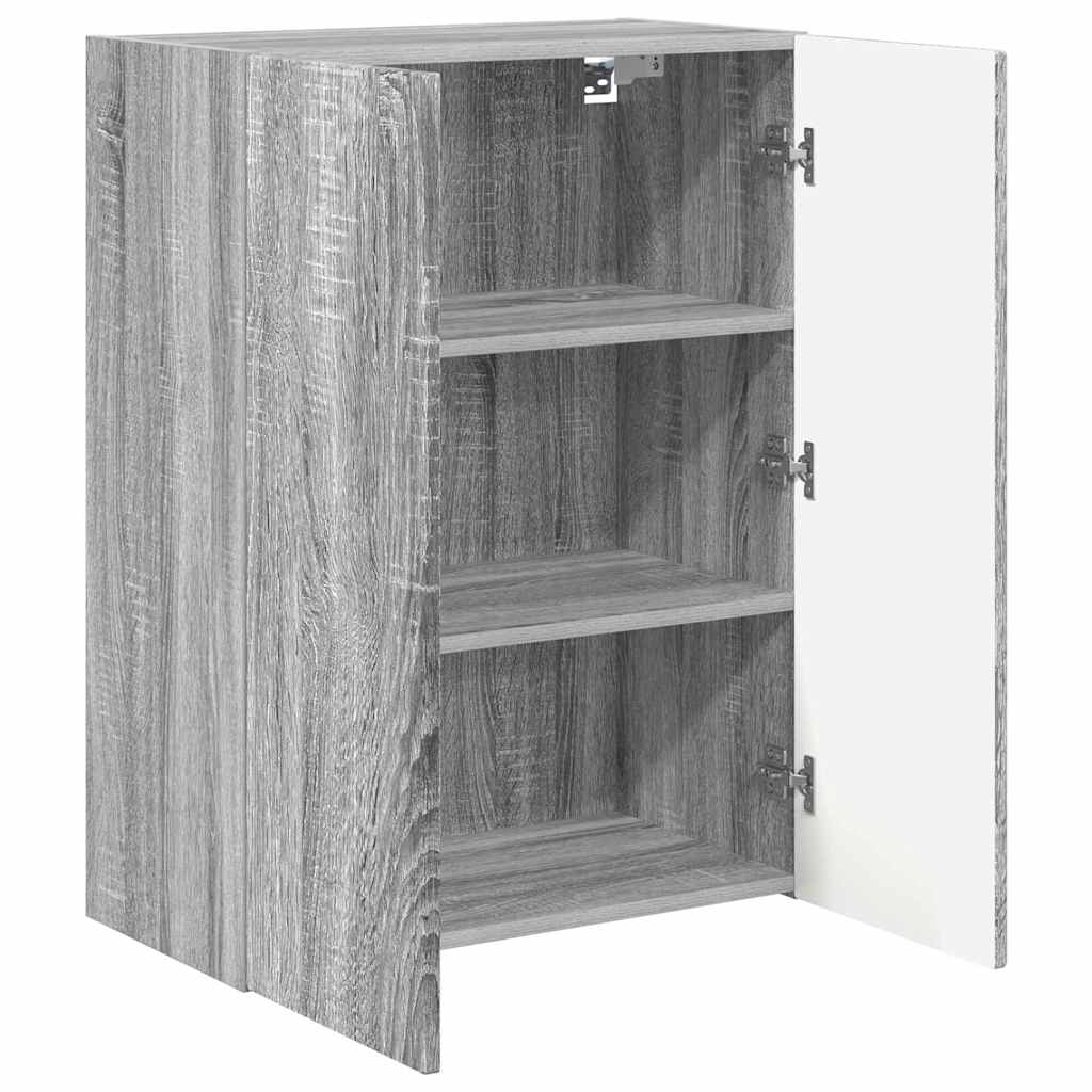 TV Wall Cabinet Grey Sonoma 59.5 x 31 x 80 cm Engineered Wood