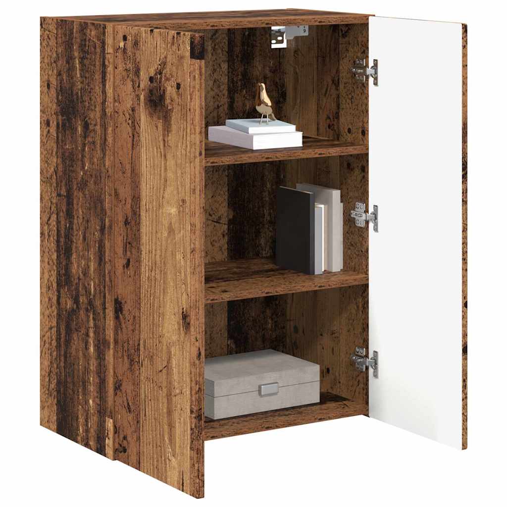 TV Wall Cabinet Old Wood 59.5 x 31 x 80 cm Engineered Wood