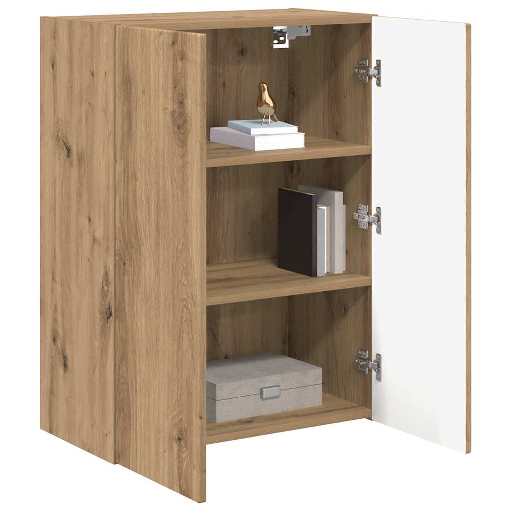 TV Wall Cabinet Artisan Oak 59.5 x 31 x 80 cm Engineered Wood