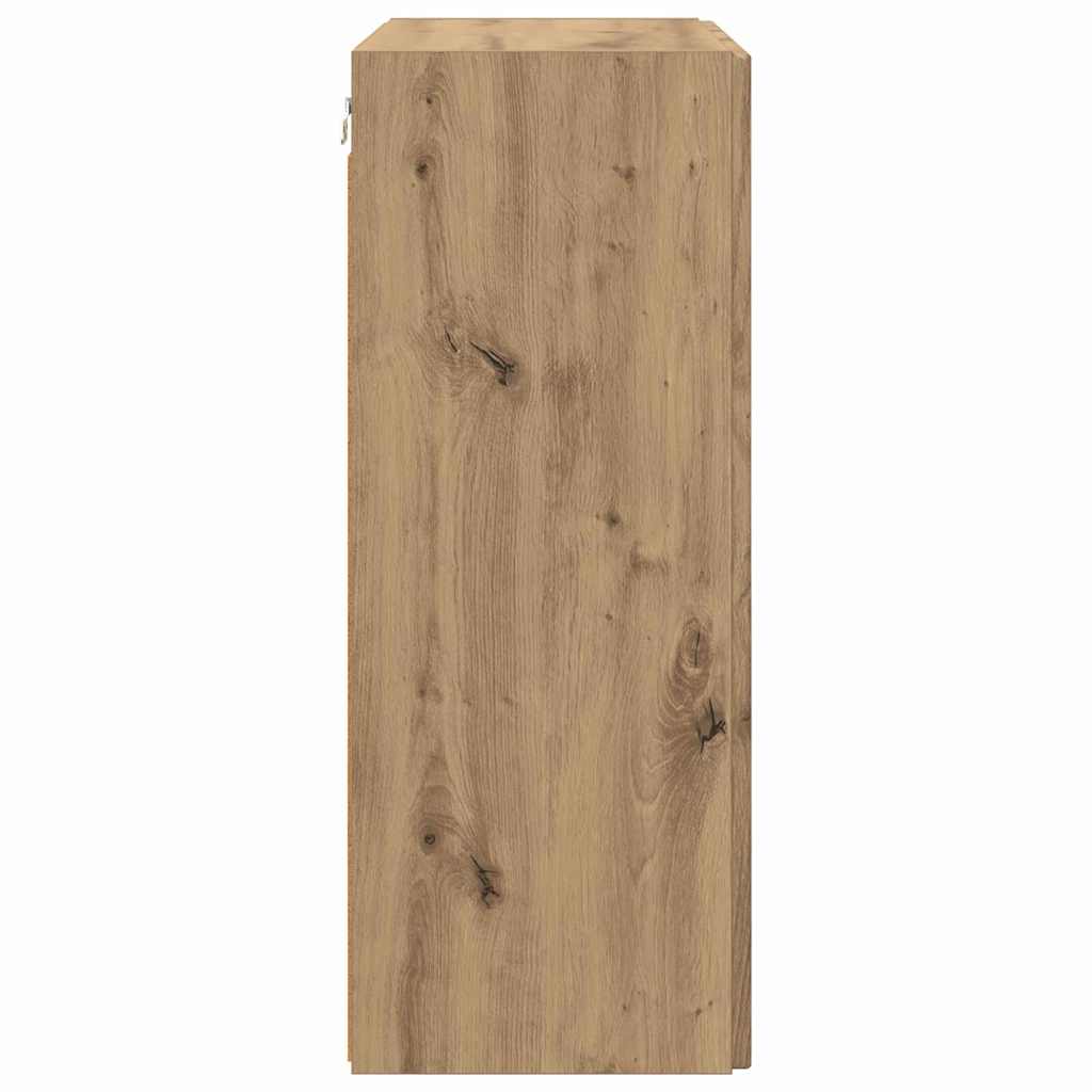 TV Wall Cabinet Artisan Oak 59.5 x 31 x 80 cm Engineered Wood