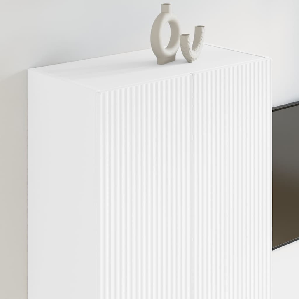 TV Wall Cabinet White 59.5 x 31 x 100 cm Engineered Wood