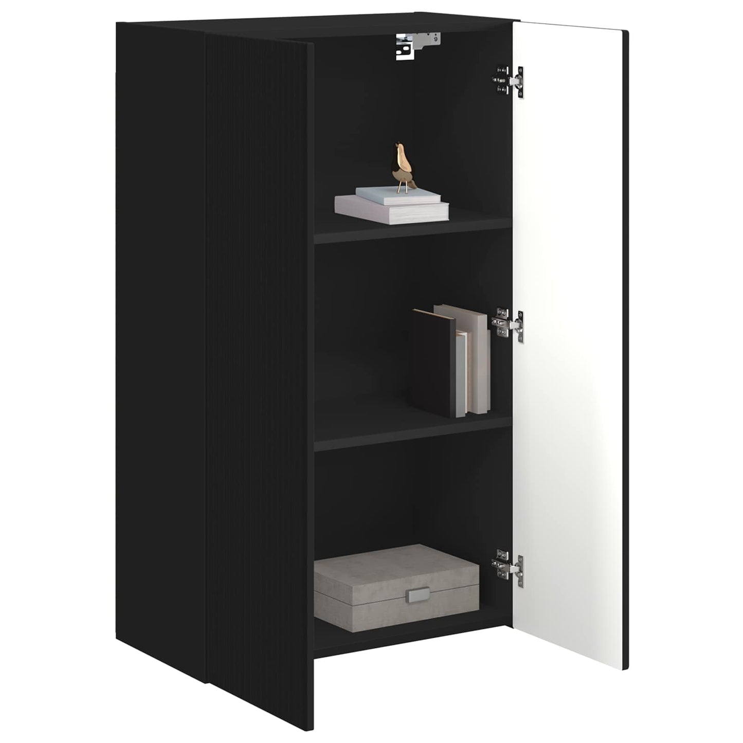 TV Wall Cabinet Black 59.5 x 31 x 100 cm Engineered Wood