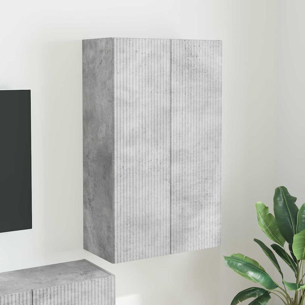 TV Wall Cabinet Wall-mounted Concrete Grey 59.5 x 31 x 100 cm