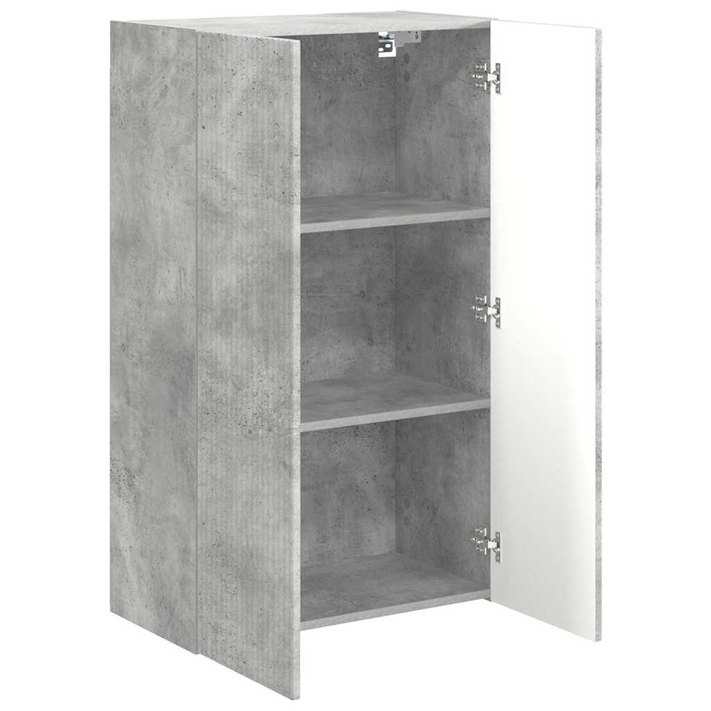 TV Wall Cabinet Wall-mounted Concrete Grey 59.5 x 31 x 100 cm