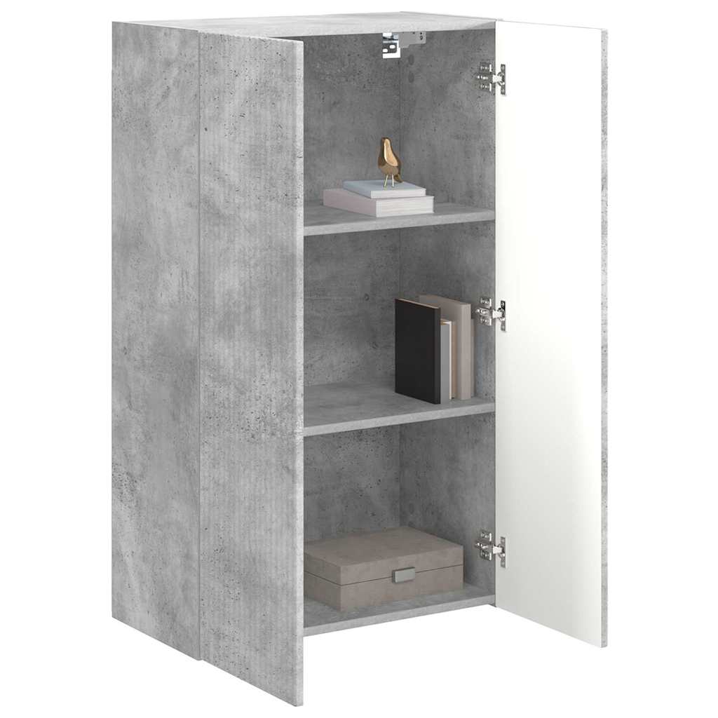TV Wall Cabinet Wall-mounted Concrete Grey 59.5 x 31 x 100 cm