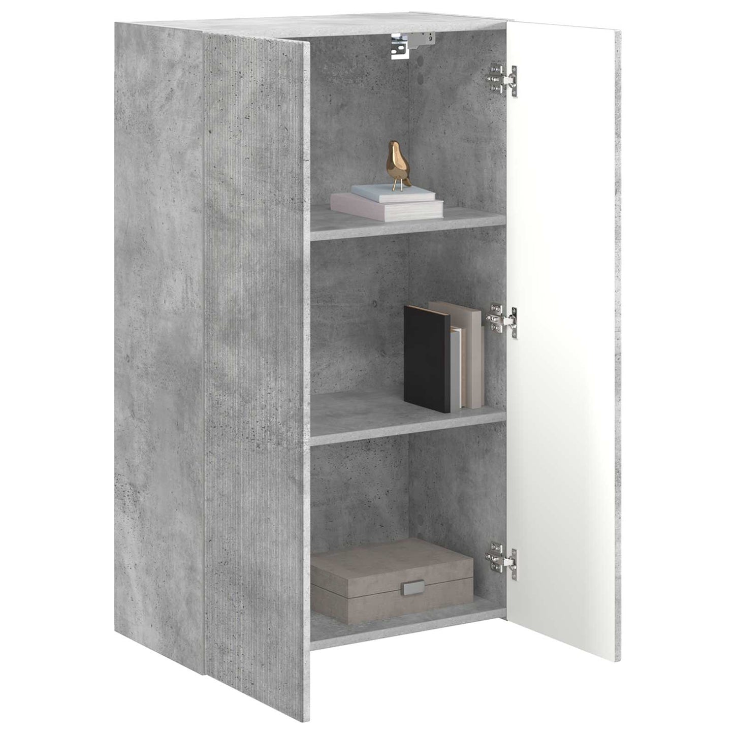 TV Wall Cabinet Wall-mounted Concrete Grey 59.5 x 31 x 100 cm