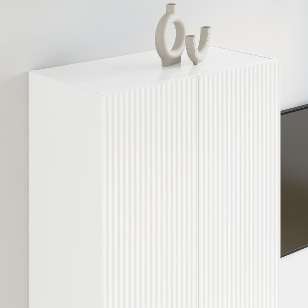 TV Wall Cabinet High Gloss White 59.5 x 31 x 100 cm