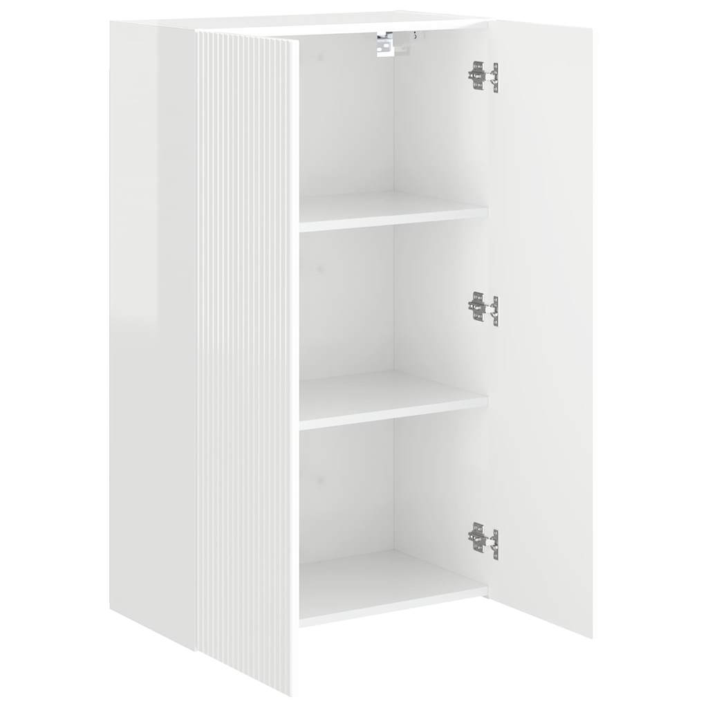 TV Wall Cabinet High Gloss White 59.5 x 31 x 100 cm