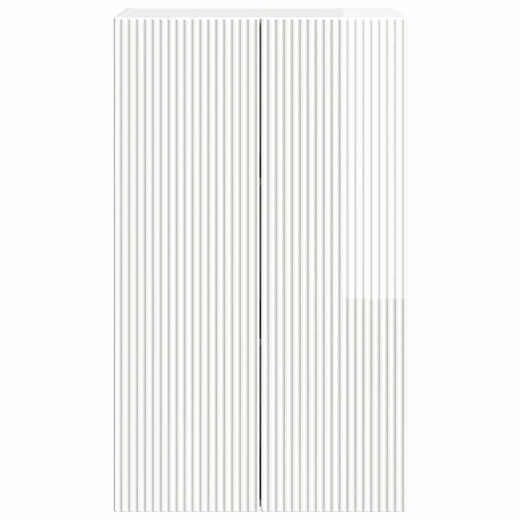 TV Wall Cabinet High Gloss White 59.5 x 31 x 100 cm