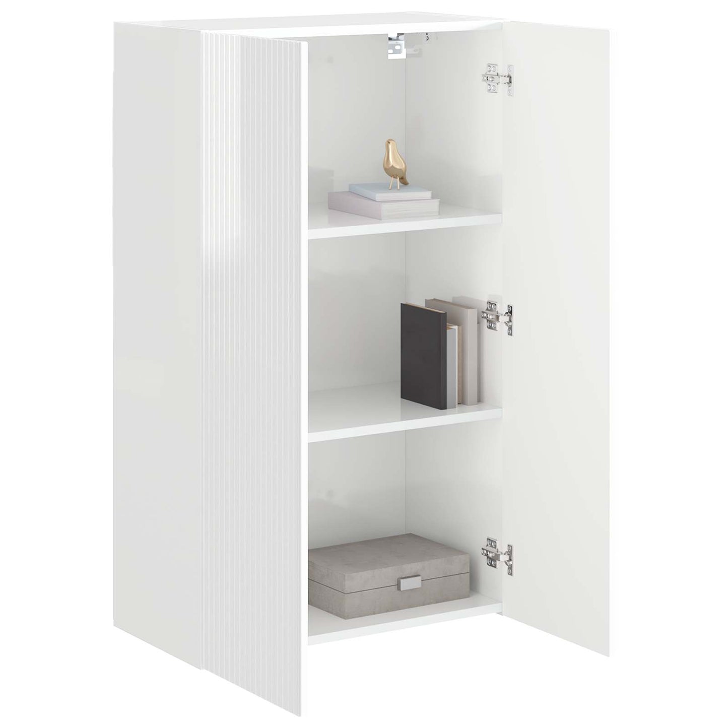 TV Wall Cabinet High Gloss White 59.5 x 31 x 100 cm