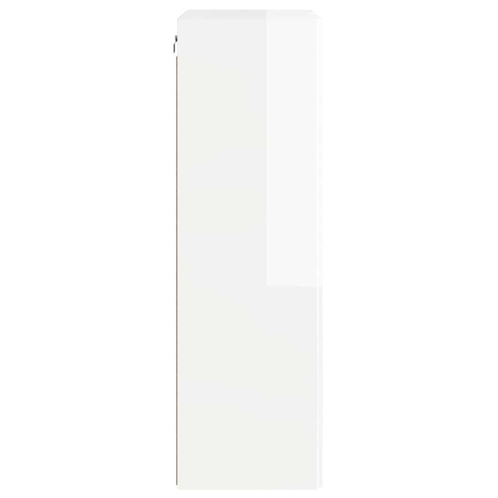 TV Wall Cabinet High Gloss White 59.5 x 31 x 100 cm