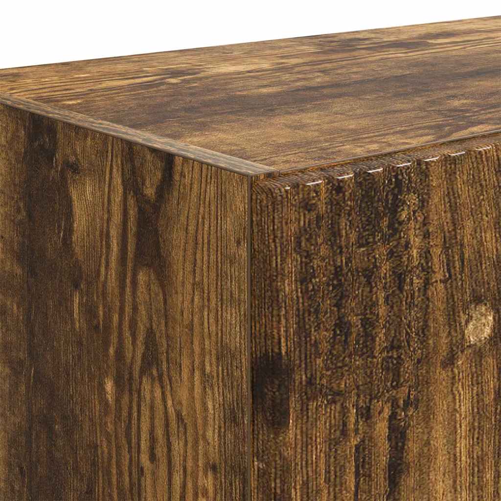 TV Wall Cabinet Smoked Oak 59.5 x 31 x 100 cm Engineered Wood