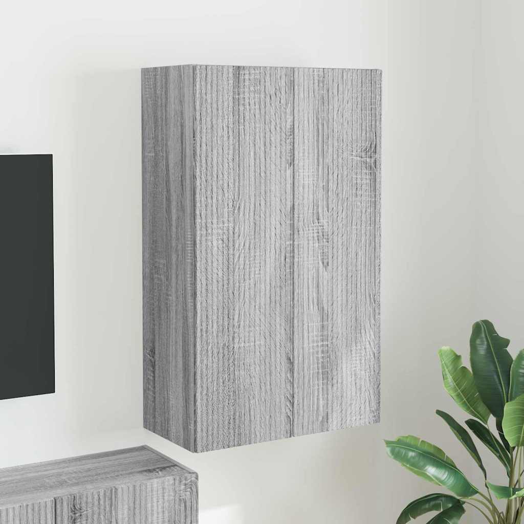 TV Wall Cabinet Grey Sonoma 59.5 x 31 x 100 cm Engineered Wood