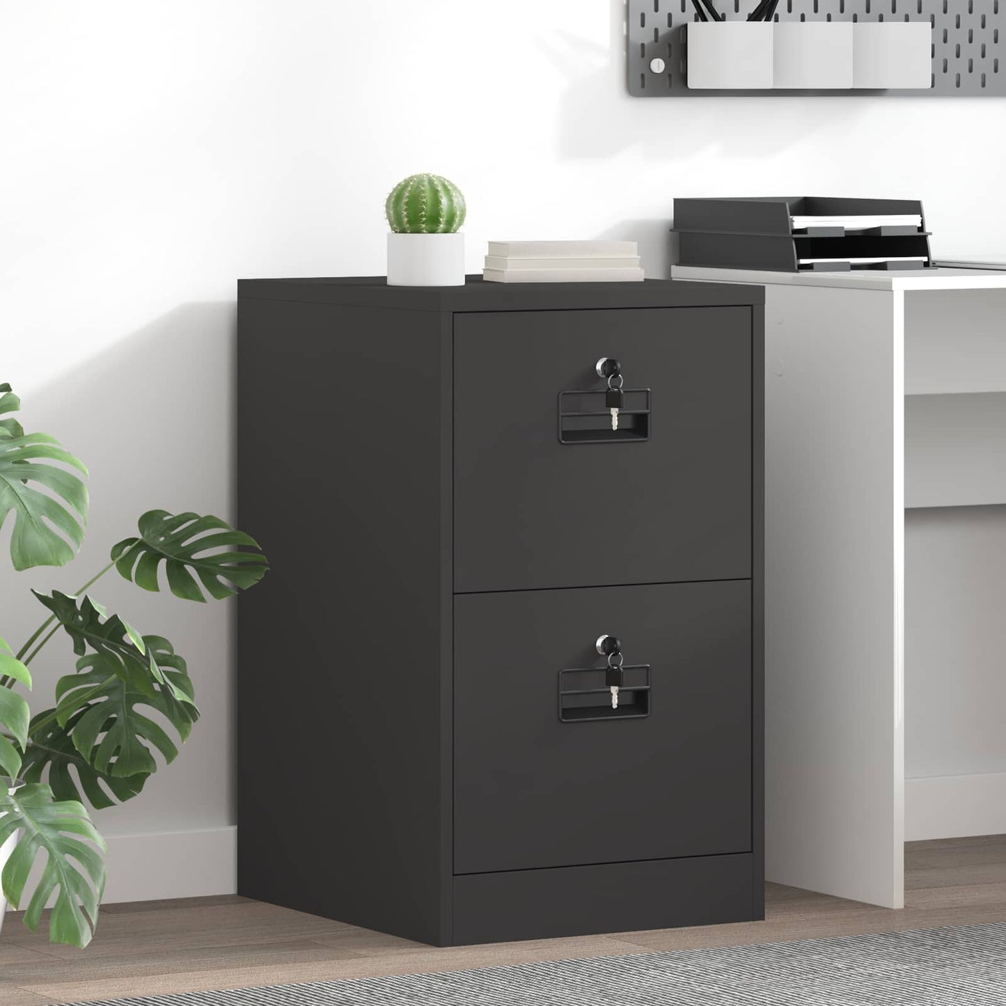 File Cabinet Black 44 x 50 x 74.5 cm Cold-Rolled Steel