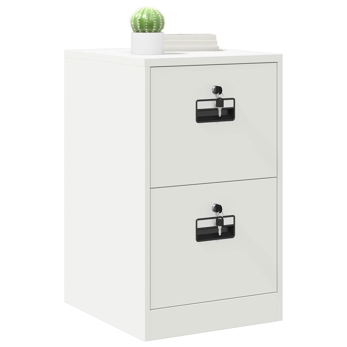File Cabinet White 44 x 50 x 74.5 cm Cold-Rolled Steel