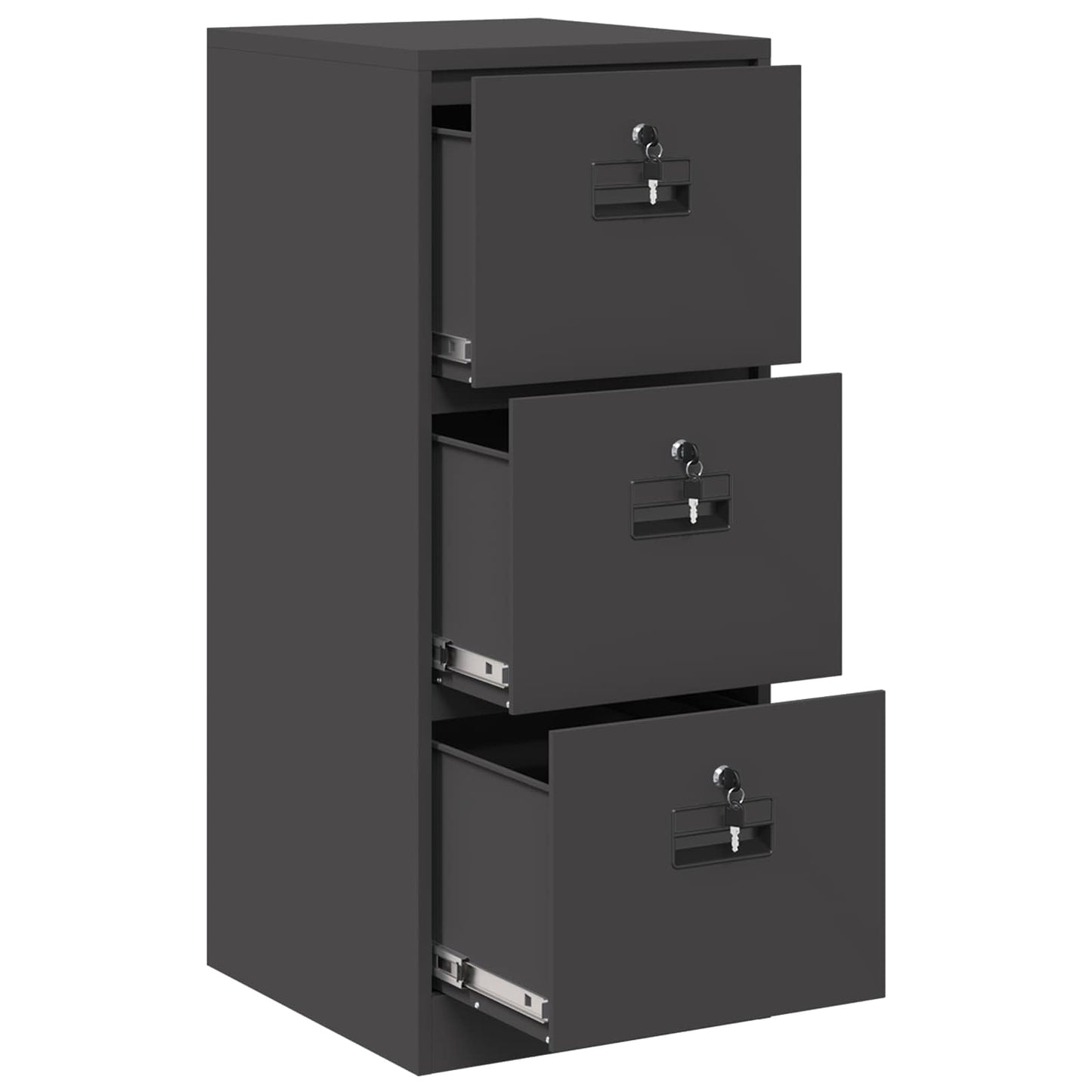 File Cabinet Black 44 x 50 x 106.5 cm Cold-Rolled Steel