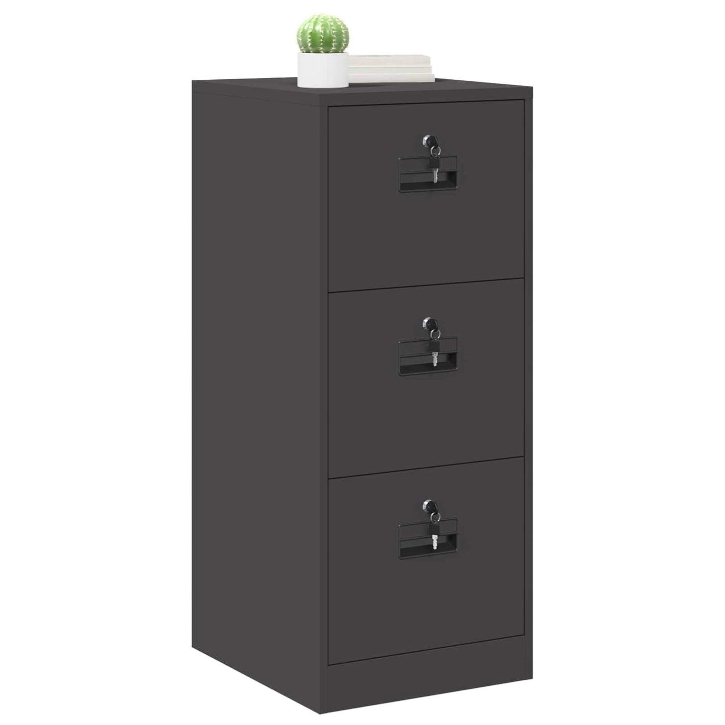 File Cabinet Black 44 x 50 x 106.5 cm Cold-Rolled Steel
