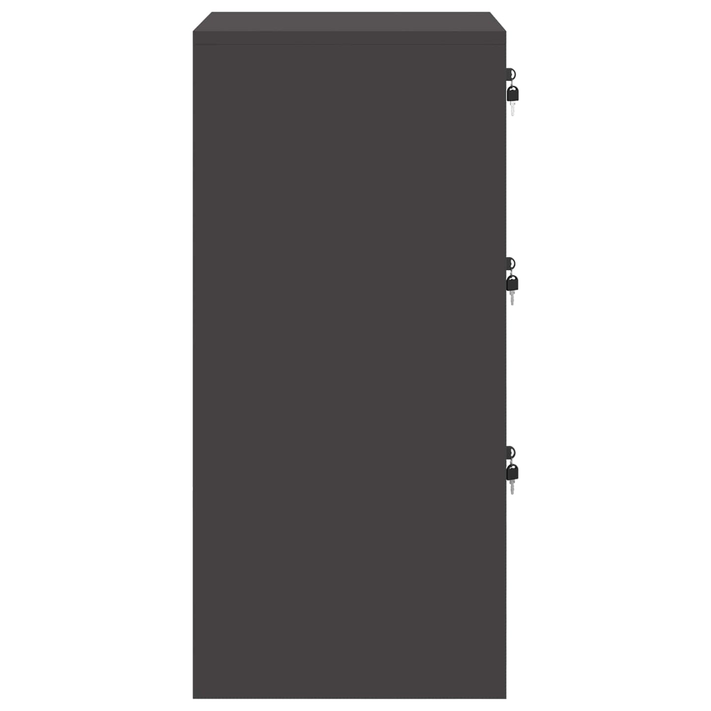 File Cabinet Black 44 x 50 x 106.5 cm Cold-Rolled Steel