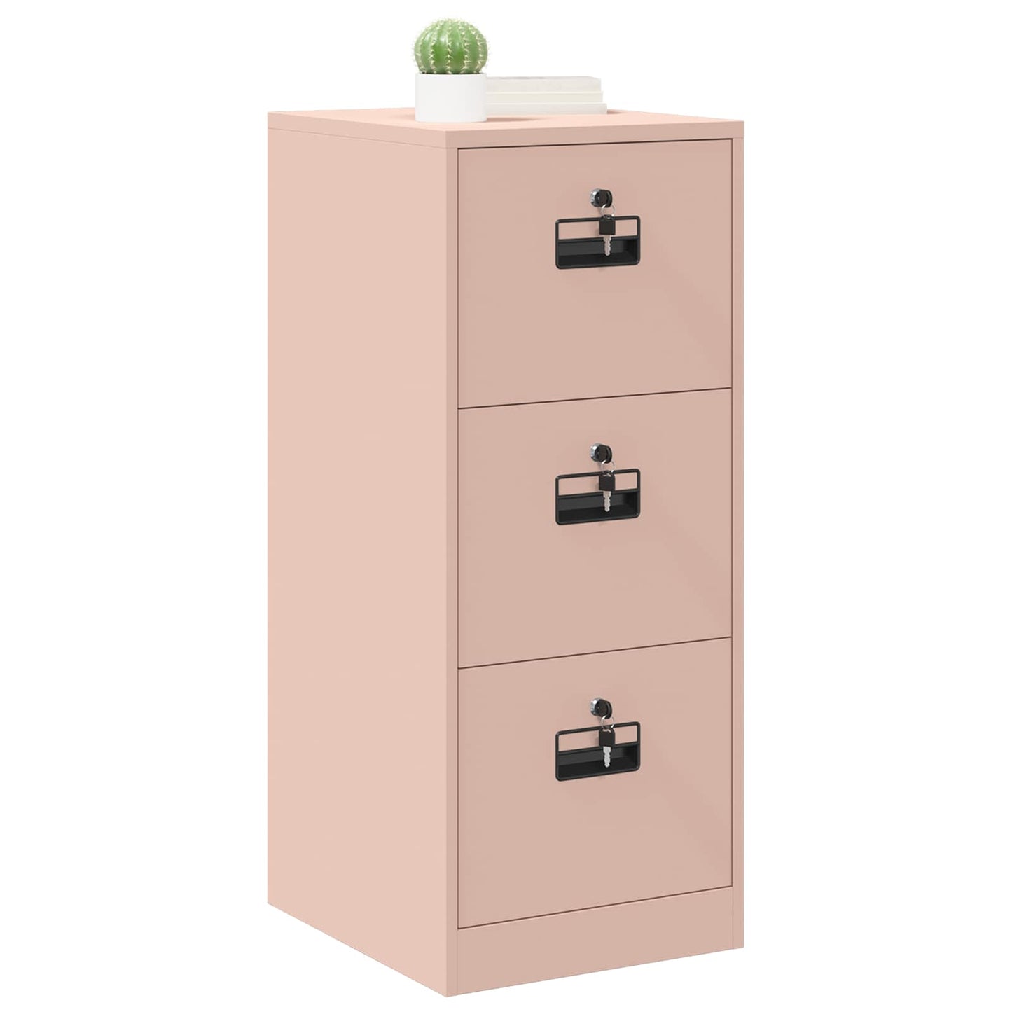 File Cabinet Pink 44 x 50 x 106.5 cm Cold-Rolled Steel