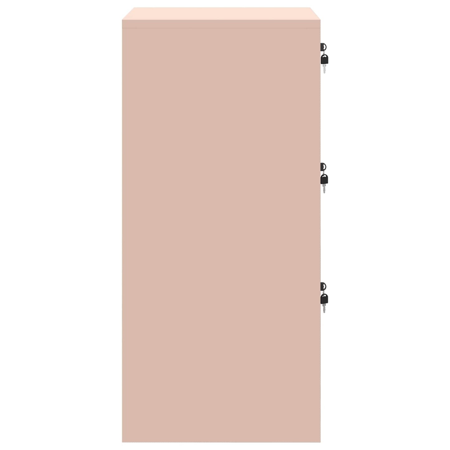 File Cabinet Pink 44 x 50 x 106.5 cm Cold-Rolled Steel