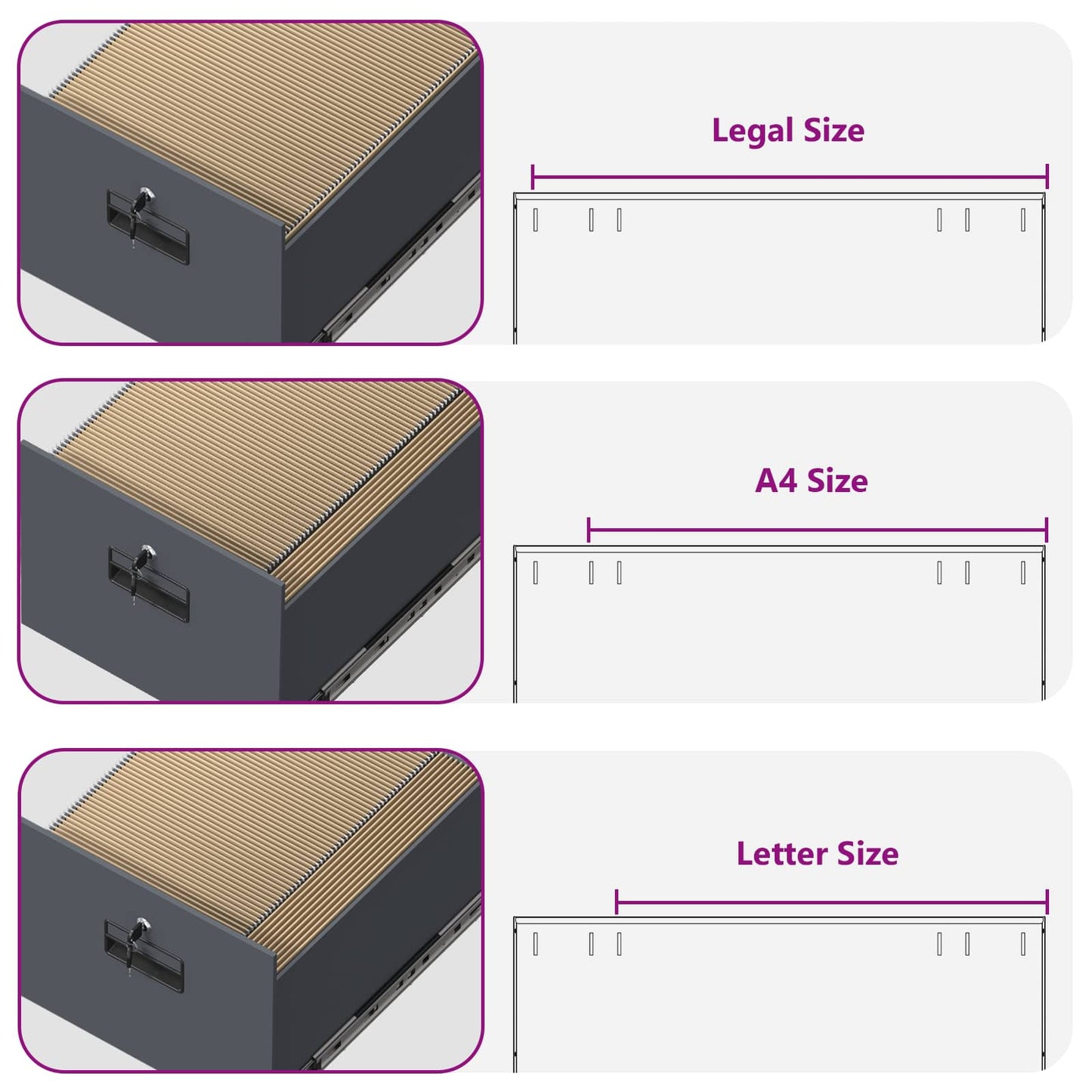 File Cabinet Anthracite 44 x 50 x 106.5 cm Cold-Rolled Steel